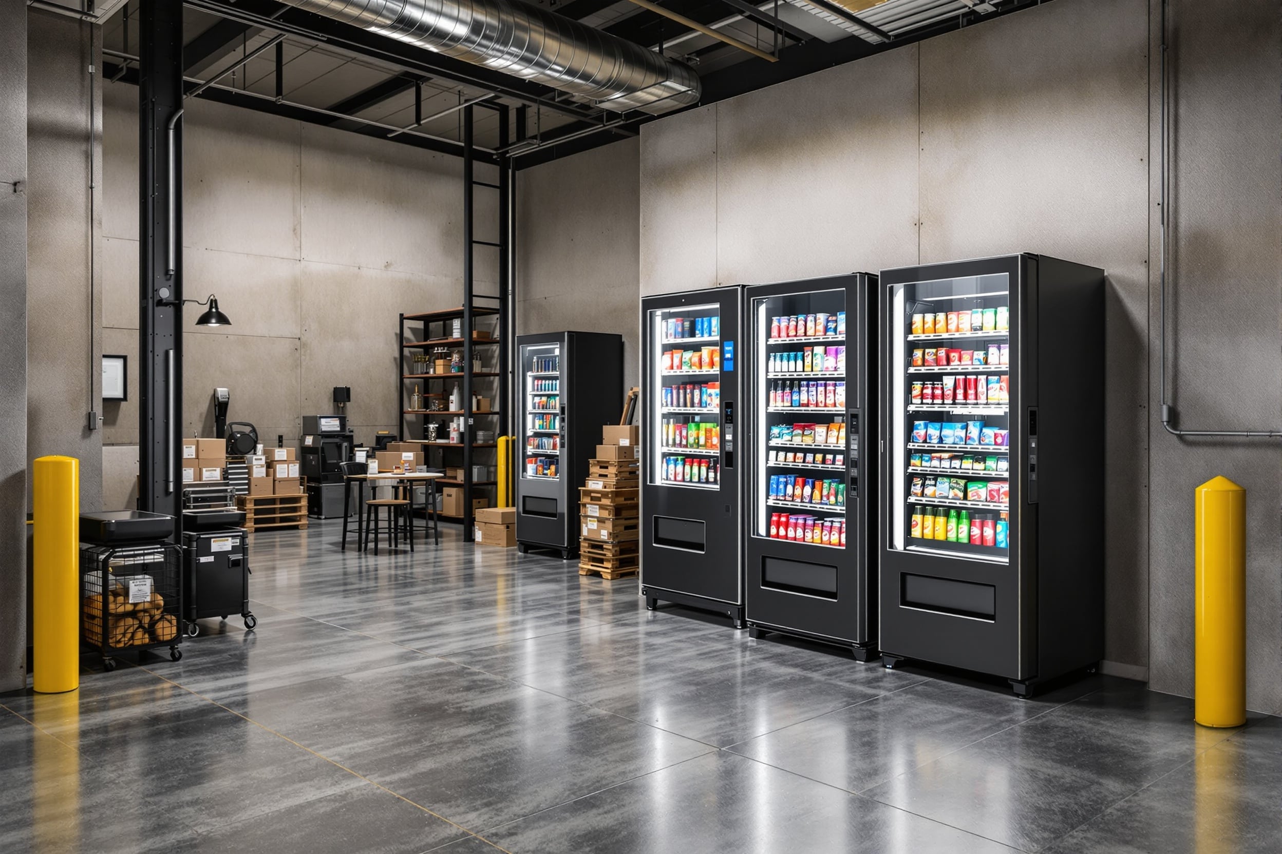 Broyles Vending machines serving warehouse employees in Texas