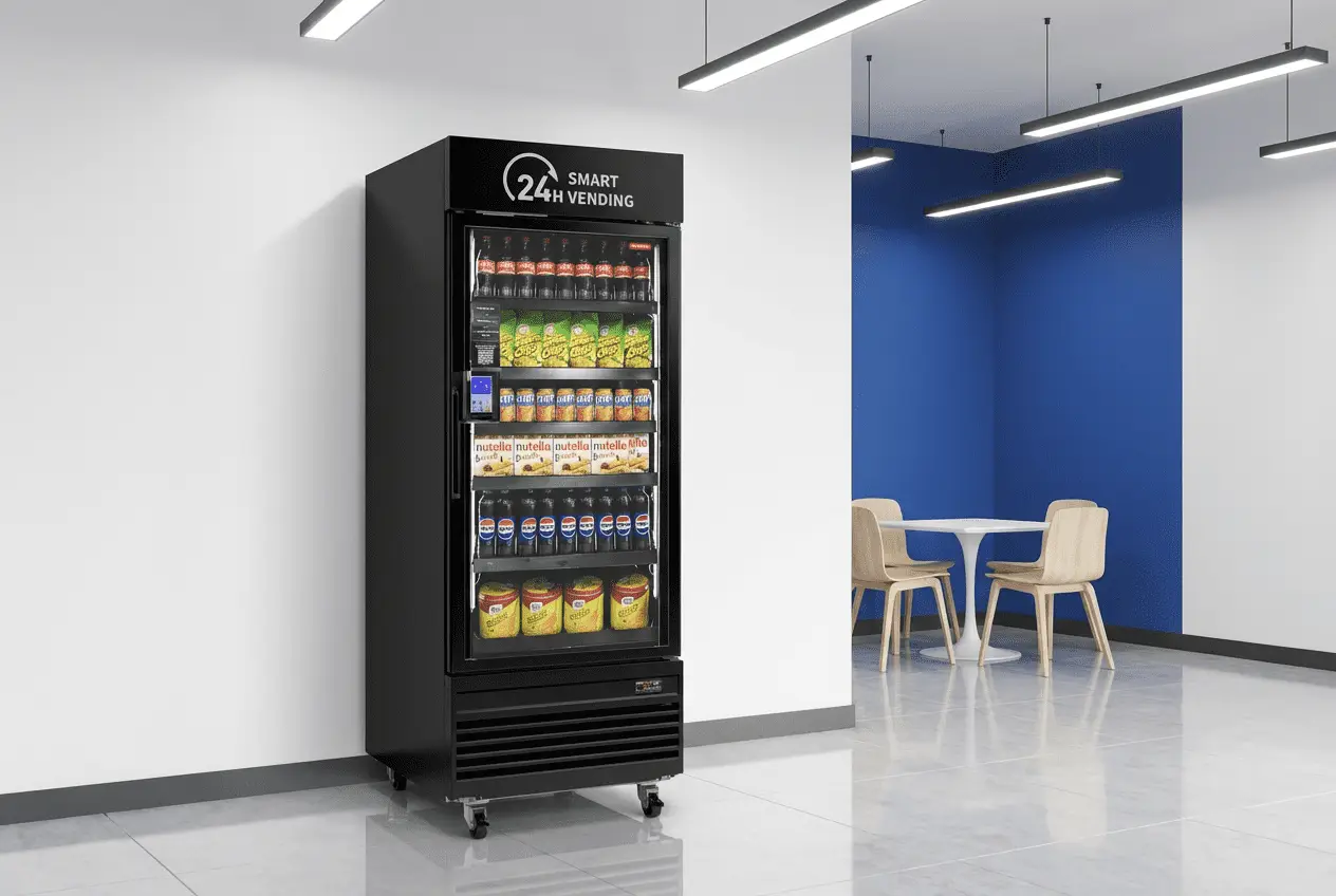 Wide variety of snacks and beverages in Broyles vending machine